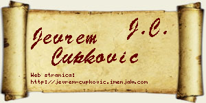 Jevrem Čupković vizit kartica